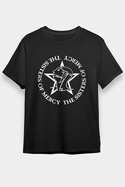 ZOKAWEAR Unisex Loose Fit Sisters Of Mercy Printed Black T-shirt - Tshirt