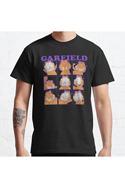 ZOKAWEAR Τυπωμένο μπλουζάκι Loose Fit Unisex Garfield Many Faces Distressed G...