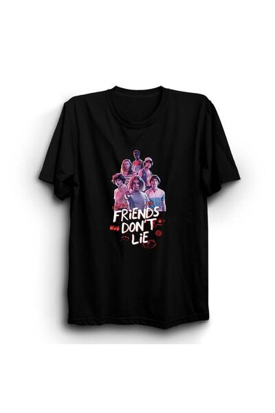 ZOKAWEAR Tricou cu imprimeu cu design Loose Fit Stranger Things Friends Dont Lie