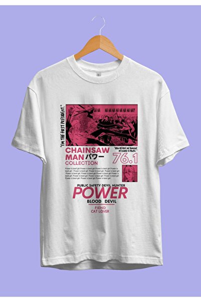 ZOKAWEAR Большой размер Chainsaw Man Power Спеціальний дизайн Аніме футболка