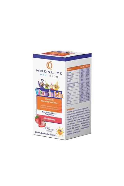 Moonlife Moon Life Pro Kids - Vitamin C and D Zinc Beta Glucan 1,3 1,6 Strawberry Flavor 150 Ml