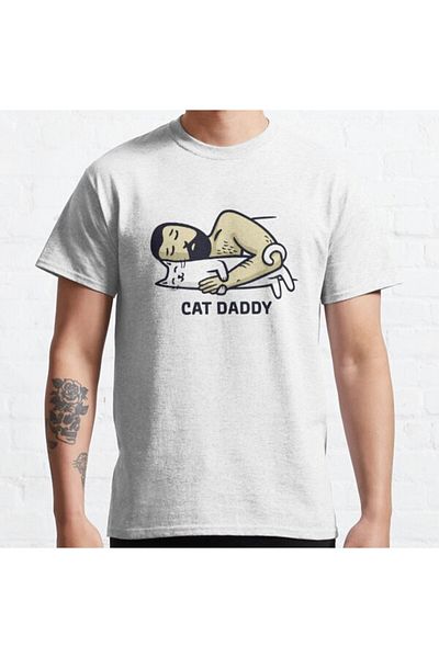 ZOKAWEAR Μπλουζάκι με τυπωμένο σχέδιο Loose Fit Unisex Cat Daddy
