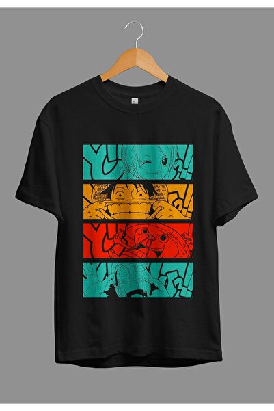 ZOKAWEAR Tricou cu imprimeu unisex, cu o singură bucată, cu design anime