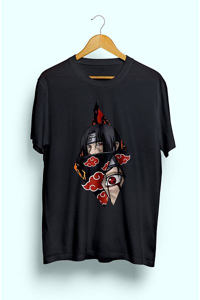 ZOKAWEAR تي شيرت مطبوع بتصميم شخصية الرسوم المتحركة Uchiha Itachi Naruto للجنسين