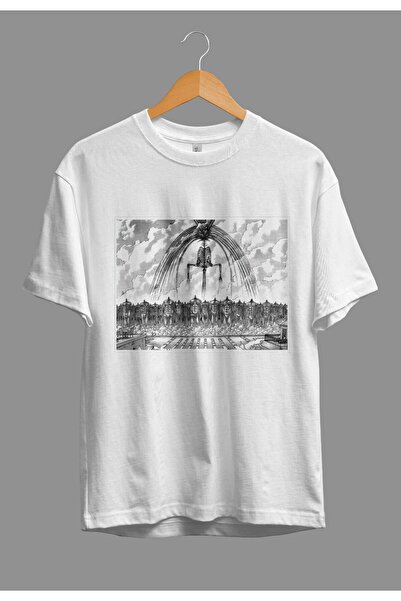 ZOKAWEAR تي شيرت فضفاض مطبوع عليه شخصية أنيمي Attack On Titan