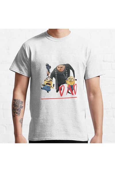 ZOKAWEAR Tricou imprimat unisex Minions Ziua Tatălui Cel mai bun tată din lume Gru, cel mai bun ticălos din lume