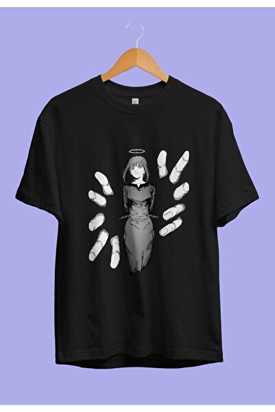 ZOKAWEAR Унісекс, вільний крій, футболка з аніме-дизайном Chainsaw Man Makima