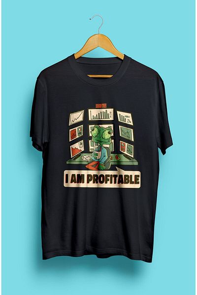 ZOKAWEAR Tricou cu imprimeu unisex, cu monede economice de piață, cu design la bursă