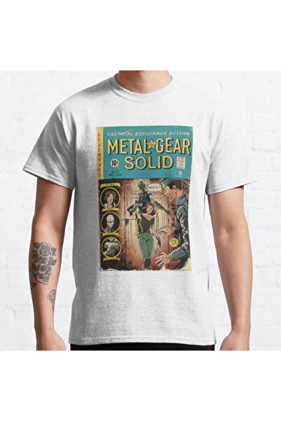 ZOKAWEAR Tricou imprimat unisex Metal Gear Solid, cu copertă de benzi desenate