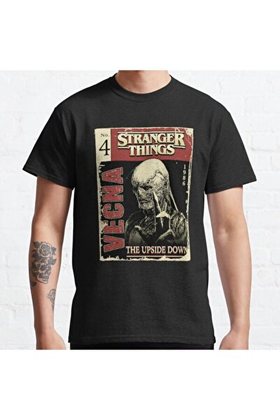ZOKAWEAR Bol Kalıp Unisex Stranger Things 4 Vecna Comic Book Cover Tasarım Baskılı Tshirt