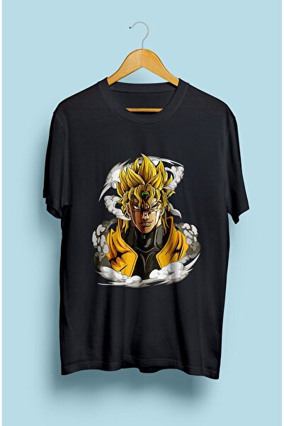 ZOKAWEAR Tricou cu imprimeu unisex Jojo's Bizarre Adventure Dio Brando, cu ca...