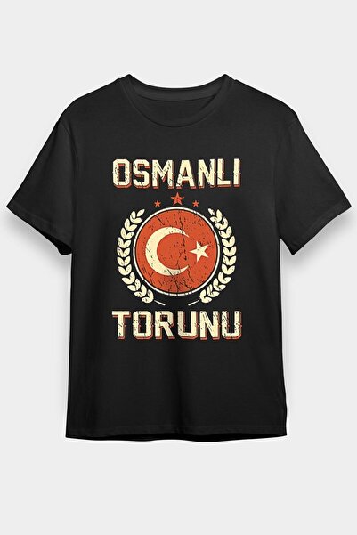ZOKAWEAR Unisex Loose Fit Ottoman Printed Μαύρο T-Shirt - Tshirt