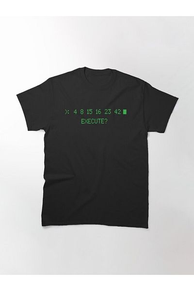 ZOKAWEAR Tricou imprimat unisex cu design cu numere Dharma Initiative, loose fit