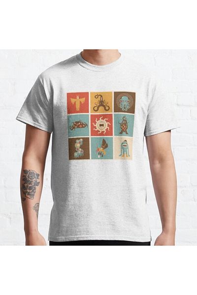 ZOKAWEAR Μπλουζάκι με τυπωμένο σχέδιο Loose Fit Unisex The Lovecraftian Squares