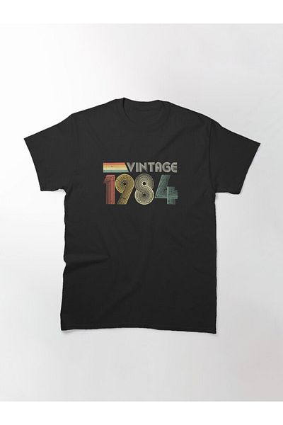 ZOKAWEAR 1984 Model Unisex Vintage Design Printed Tricou pentru aniversarea a 40-a - Loose Fit