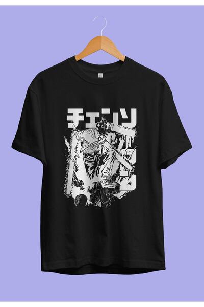 ZOKAWEAR Свободна кройка унисекс Chainsaw Man Denji Аниме тениска с персонали...