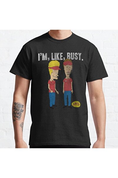 ZOKAWEAR Tricou cu imprimeu unisex, tip Beavis și cu cap la cap ocupat la loc...