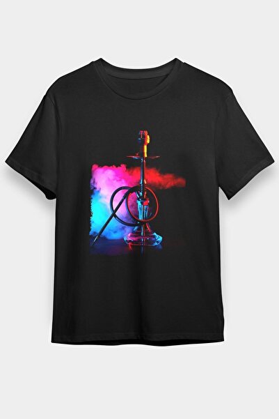 ZOKAWEAR تي شيرت شيشة أسود للجنسين - Tişörtfabrikasi