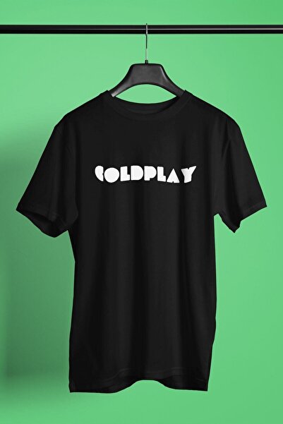 ZOKAWEAR Tricou negru cu imprimeu Coldplay, unisex, loose fit