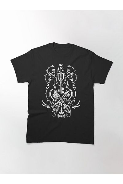 ZOKAWEAR Μπλουζάκι Loose Fit Unisex Kingdom Hearts Μαύρο σχέδιο με στάμπα