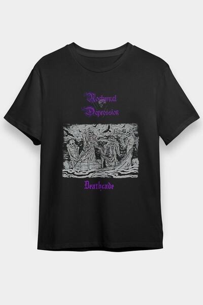 ZOKAWEAR Unisex Loose Fit Nocturnal Depression Printed Black T-shirt - T-shirt