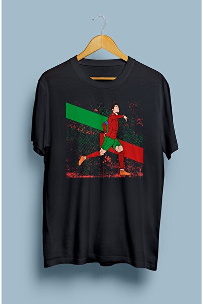 ZOKAWEAR تي شيرت مطبوع بتصميم فضفاض للجنسين من كريستيانو رونالدو