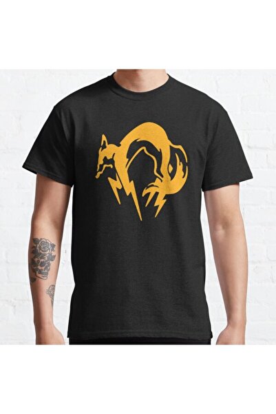 ZOKAWEAR تي شيرت مطبوع بتصميم ميتال جير سوليد فوكس للجنسين