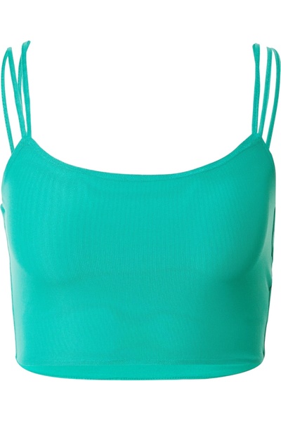 MAMAYAGA Women's Double Strap Tulle Detailed Sports Stylish Croptop Bustier