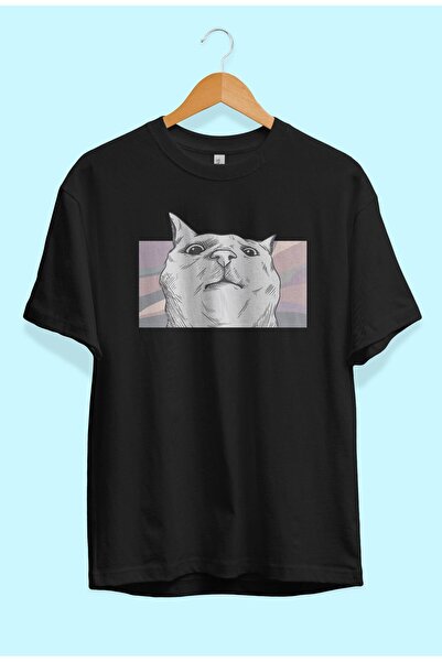 ZOKAWEAR Τυπωμένο μπλουζάκι Loose Fit Unisex Funny Cat Design