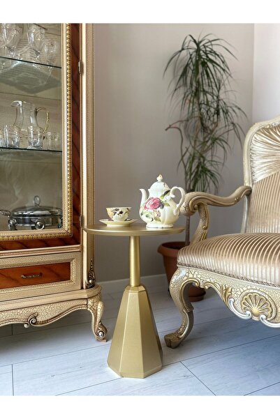 Gold Design PERA GOLD renk 55 cm yan sehpa zigon