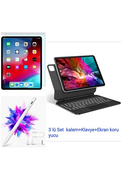 Fogy Ipad Air 4/5 Nesil M1 Çipli 10,9'' Uyumlu Magic Keyboard Touchpad Işıklı...