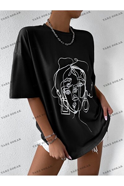 Tarzsokak Γραφικό μπλουζάκι με φιγούρες BAY Unisex - Off Shoulder ΚΩΔ-1310