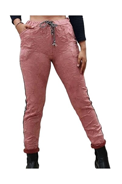 Hanımefendi Butik İtalyan Nubuk Pantolon - PEMBE