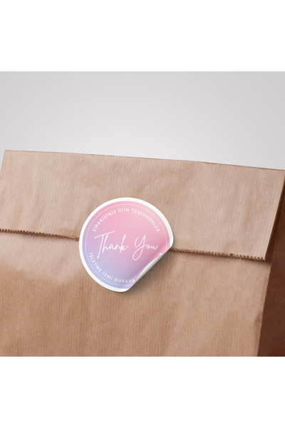 YAPIŞKAN STORE 24 Adet Teşekkürler Stickerı Ambalaj Paketleme Kargo Etiketi 4...