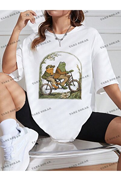 Adrift BAY Žaba uzorak unisex majica sa spuštenim ramenima - KOD-1364