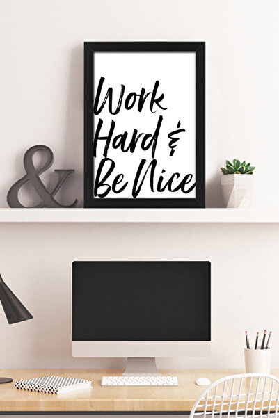 bymat Radi naporno i budi ljubazan - 21x30 Dekorativni okvir Re Sa šljokicama...