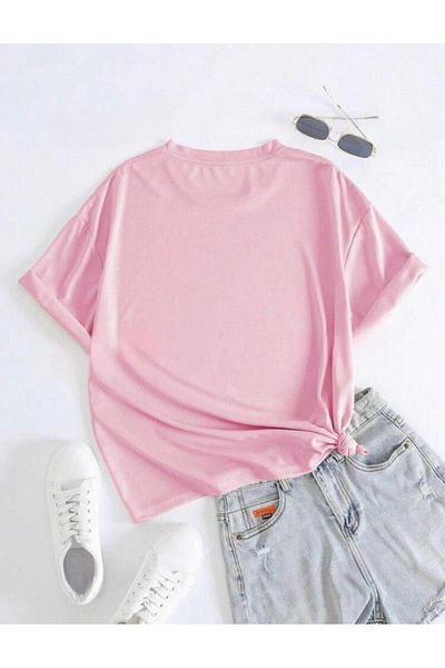 khufu Μπλουζάκι Brooklyn Printed PINK Oversize Loose Cut