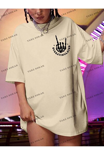 Adrift BAY Unisex Жіноча футболка - з принтом черепа і слоганом, з низькими плечима, з короткими рукавами KOD-1327