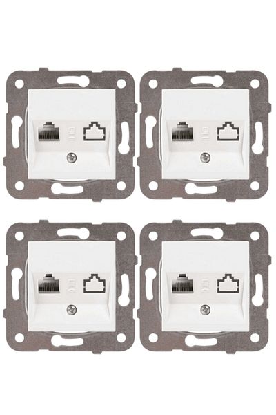 VİKO Viko Karre Single Numeris Phone Socket Cat3 White (Frame Included)90967013 (4 Pieces)