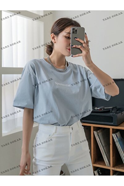 Adrift Унісекс BAY Літерний графічний футболка з низькими плечима КОД-1341