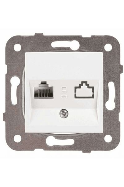 VİKO Viko Karre Single Numeris Phone Socket Cat3 White (Frame Included)90967013 (8 Pieces)