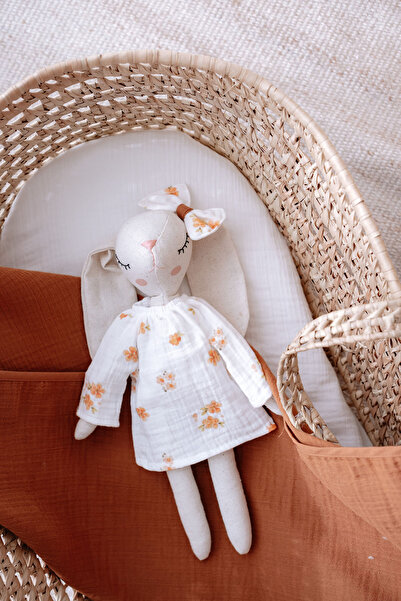 TBA COLLECTION Kız Tavşan Müslin Uyku Arkadaşı | Peachy Flowers