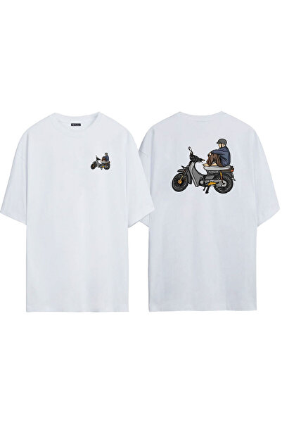 THEWERT Unisex muškarac sedi na motociklu, prednja strana, zadnja strana Štam...