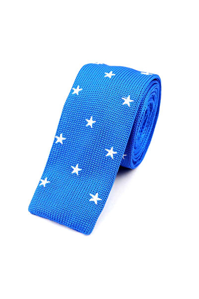 Omark Cotton Blue Stars Kravat