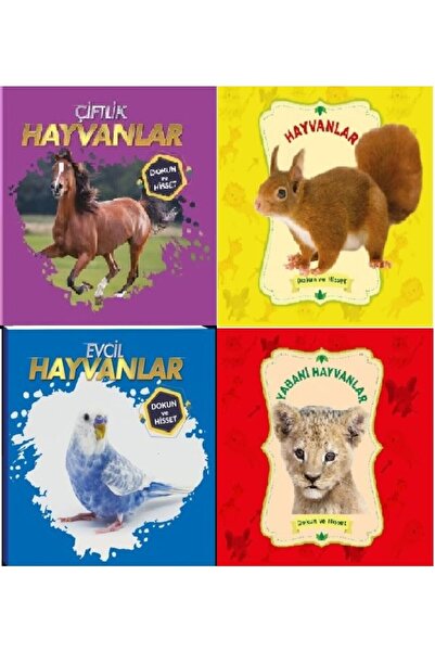 0-6 Yaş Yayınları مجموعة كتب "المس واشعر" المكونة من 4 كتب