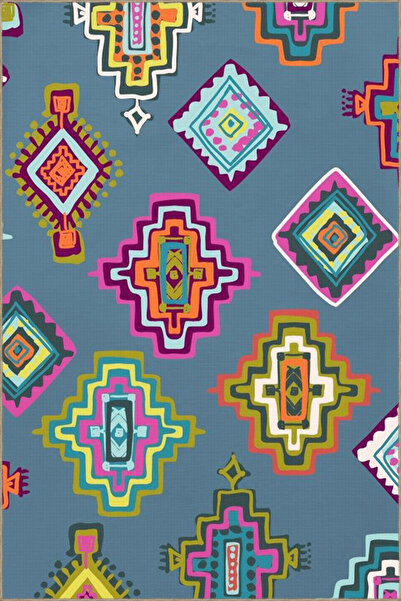 Rugs Modern Halı Covor decorativ modern cu modele geometrice mixte multicolor...