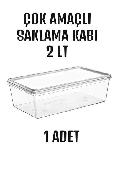 Open Home Concept 1 Self-Covered Storage Container Suitable for Deep Freezer 2 Lt