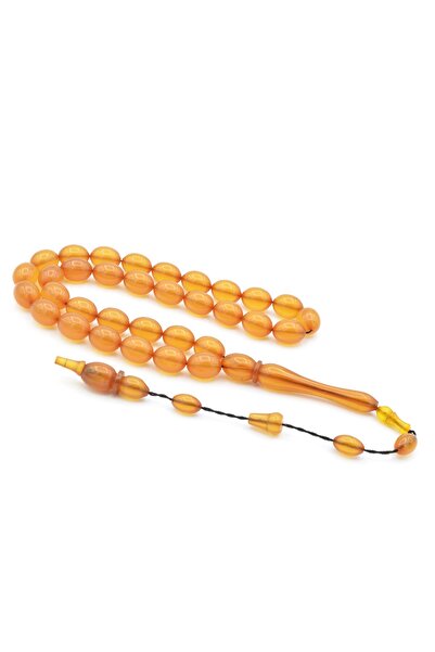 Murty99 Mărgele de rugăciune din chihlimbar galben de dimensiuni mari, realiz...