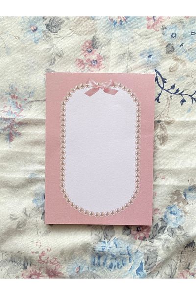 merccuri crafts coquette Pearl glued a6 notepad notebook with planner to do list memo pad