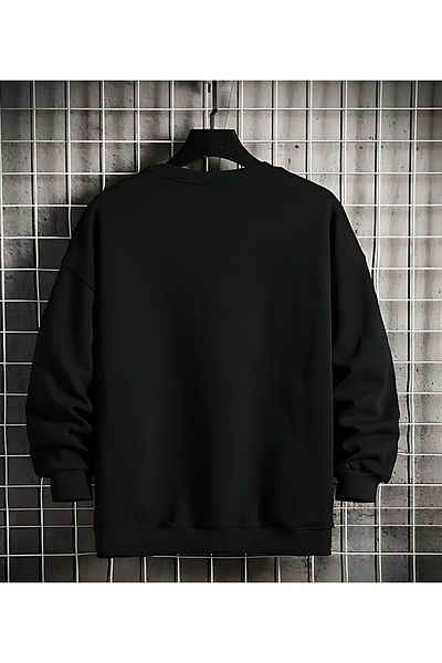 Gölge Store Smaile Chest Printed 0 Collar Oversize Unisex Sweatshirt